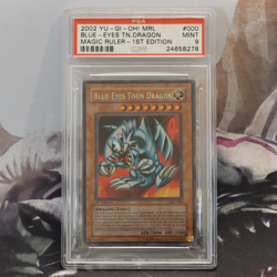 Yu-Gi-Oh! 2002 Magic Ruler 1st Ed Blue-Eyes Toon Dragon #MRL-000 PSA MINT 9 - Image 1