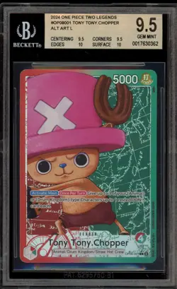One Piece CCG Tony Tony.Chopper Two Legends Alternate art OP08-001 BGS 9.5 - Image 1