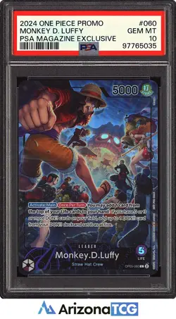 One Piece 2024 Monkey D. Luffy OP05-060 PSA Magazine Exclusive GEM MINT PSA 10 - Image 1