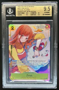 2024 One Piece BCG Fest Zeus Promo Playmat #OP11-106 BGS 9.5 - Image 1