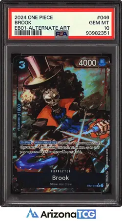 One Piece 2024 Brook EB01-046 Alternate Art SR EB01 GEM MINT PSA 10 - Image 1