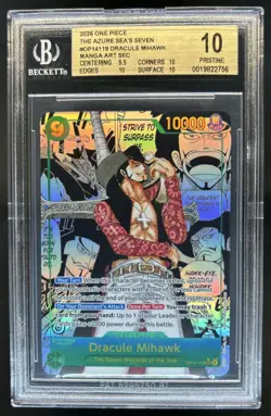 2026 One Piece Azure Sea's Seven Dracule Mihawk Manga Alt Art #OP14-119 BGS 10 - Image 1