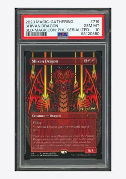 MTG PSA 10 Shivan Dragon Magiccon: PHL Serialized 2023 #716 SLD 117/295 English - Image 1