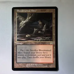 Magic: The Gathering Bloodstained Mire Onslaught Rare Land English Rob Alexander - Image 1