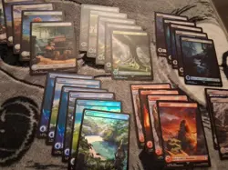 Final Fantasy MTG Full Art Basic Land NM Foil/Regular x27 - Image 1