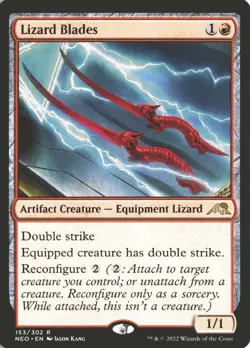 MTG Lizard Blades (153) *Non-Foil* Base Rare Kamigawa: Neon Dynasty MT/NM - Image 1
