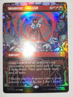 Broadcast Takeover MTG TMNT 0234 Mythic Showcase Foil - Image 1