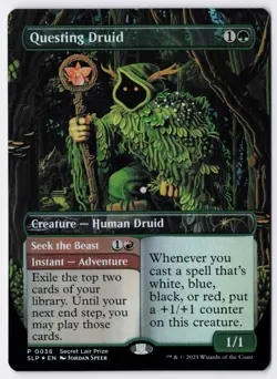 Questing Druid - Foil - Borderless - MTG Secret Lair Showdown - RareCo - Image 1