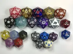 22 mtg Spindown Dice lot - 10 Oversized - Game Dice d20 - Magic Dice - Tarkir - Image 1