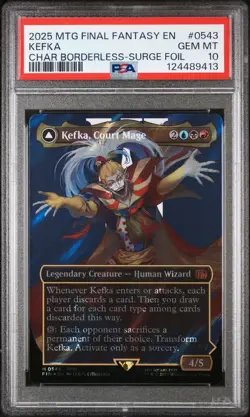 Kefka, Court Mage 0543 Character Borderless-surge Foil Mtg PSA 10 *413 - Image 1