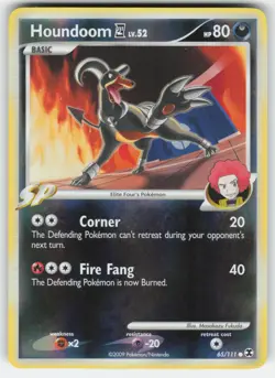 Houndoom E4 65/111 Common Rising Rivals Pokemon Reverse Holo LP - Image 1