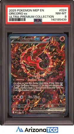 Pokemon 2025 Oricorio ex 024 Full Art Ultra-Premium Collection PSA 8 - Image 1