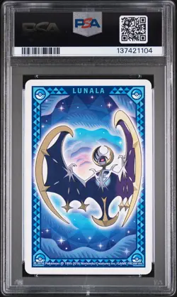 2016 POKEMON MOON PLAYING CARDS QUEEN OF CLUBS MEOWTH PSA 10 - Image 2