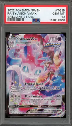 Pokemon Sylveon VMAX Brilliant Stars Trainer Gallery Full Art #TG15 PSA 10 - Image 1