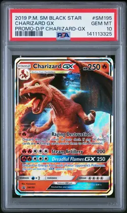 2019 POKEMON SM DETECTIVE PIKACHU #SM195 CHARIZARD GX PSA 10 - Image 1
