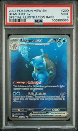 Blastoise ex 200/165 PSA 9 Special Illustration Pokemon 151 Scarlet & Violet TCG - Image 1