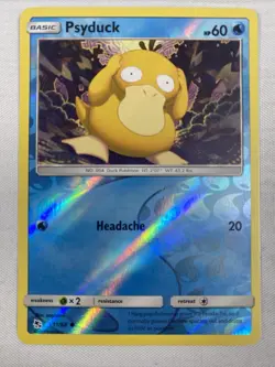 Psyduck Rev Reverse Holo SM Hidden Fates Pokemon 11/68 Sun & Moon Near Mint - Image 1