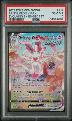 2021 POKEMON SWORD & SHIELD EVOLVING SKIES SECRET FULL ART/SYLVEON VMAX PSA 10 - Image 1