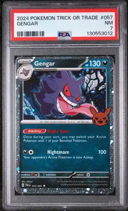 2024 POKEMON TRICK OR TRADE #057 GENGAR PSA 7 - Image 1