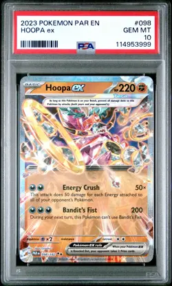 2023 POKEMON PAR EN-PARADOX RIFT #098 HOOPA EX PSA 10 - Image 1