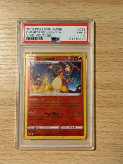 PSA 9 - 2020 Pokemon Vivid Voltage Charizard Reverse Holo - 025/185 #025 - Image 1