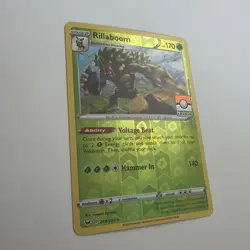Rillaboom Sword & Shield Pokemon League Promo Stamped 014/202 Reverse Holo - Image 4