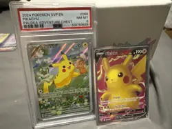 Pokemon SVP Pikachu PSA 8 #088 Promo Paldea Adventure Chest With Pikachu 170/185 - Image 1