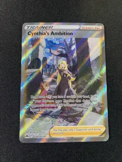 Pokemon TCG Cynthia's Ambition Crown Zenith Galarian Gallery GG60/GG70 Full Art - Image 1