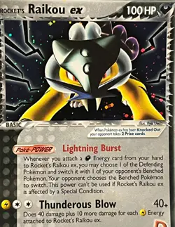 Rocket's Raikou ex 108/107-Secret Rare Holo- Pokemon 2005 Ex Deoxys -NM - Image 3