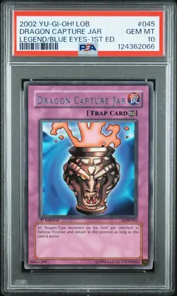 2002 YU-GI-OH! LOB-LEGEND OF BLUE EYES WHITE DRAGON DRAGON CAPTURE JAR PSA 10 - Image 1