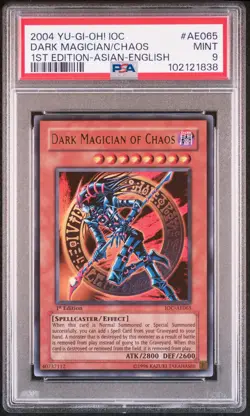 2004 YU-GI-OH! IOC-INVASION OF CHAOS #AE065 DARK MAGICIAN OF CHAOS PSA 9 - Image 1