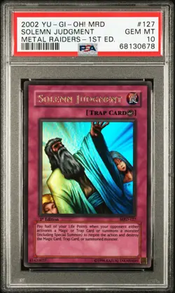 Solemn Judgment MRD-127 1st Edition Ultra Rare Yugioh PSA 10 *678 - Image 1