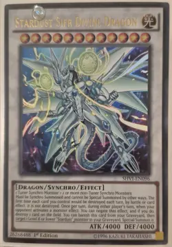 YuGiOh Stardust Sifr Divine Dragon Ultra Rare 1st Edition SHVI-EN096 - Image 1