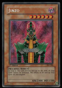 Jinzo PSV-000 PSV Secret Rare Pharaoh's Servant 1st Edition Yu-Gi-Oh HP2 - Image 1