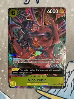 One Piece Nico Robin OP09-107 Character Rare Parallel English Card - Image 1