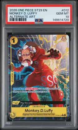 2026 ONE PIECE STARTER DECK ST29-EGGHEAD ALTERNATE ART MONKEY D. LUFFY PSA 10 - Image 1