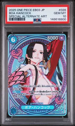 2025 ONE PIECE JPN EB03 HEROINES EDITION ALTERNATE ART BOA HANCOCK PSA 10 - Image 1
