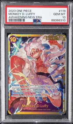 2023 ONE PIECE OP05-AWAKENING OF THE NEW ERA #119 MONKEY D. LUFFY PSA 10 - Image 1