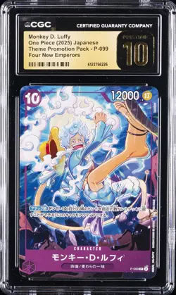 2025 ONE PIECE THEME PROMOTION PACK JPN #P-099 MONKEY D. LUFFY CGC 10 PRISTINE - Image 1