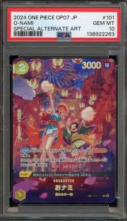 One Piece CCG O-Nami Japanese Special Alternate Art OP06-101 PSA 10 Gem Mint - Image 1