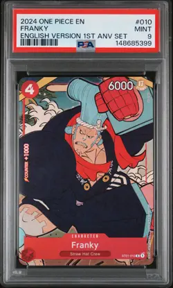 2024 ONE PIECE ENGLISH VERSION 1ST ANNIVERSARY SET #010 FRANKY PSA 9 - Image 1