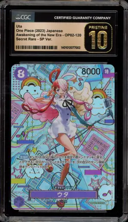 One Piece CCG Uta Awakening/New Era JPN Secret Rare SP OP02-120 CGC 10 Pristine - Image 1