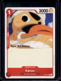 One Piece Super Pre-Release Karoo Character #ST01-003 - Image 1