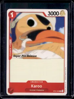 One Piece Super Pre-Release Karoo Character #ST01-003 - Image 1