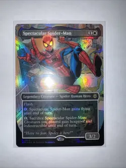 Spectacular Spider-Man (Borderless Foil) Marvel's Spider-Man Foil Mtg Spm - Image 1