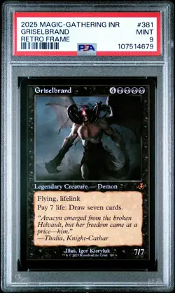 2025 MTG INNISTRAD REMASTERED RETRO FRAME #381 GRISELBRAND PSA 9 - Image 1