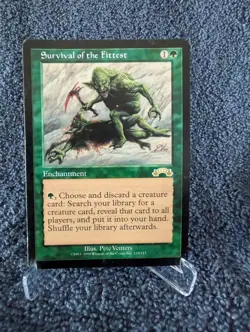 MTG Survival of the Fittest - EXODUS Rare Green Enchantment - Image 1