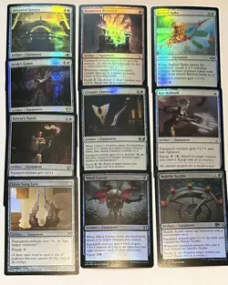 10x FOIL NM Cards MTG - Artifact Equipments - MEGA SALE lot #22 - Image 1