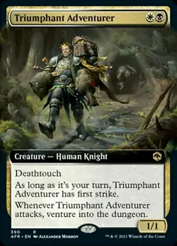 Triumphant Adventurer - 390 - Extended Art (Borderless) - MtG - AFR - Image 1