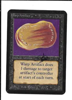 Alpha Warped Artifact Signed Card - Unplayed M/NM - Image 1